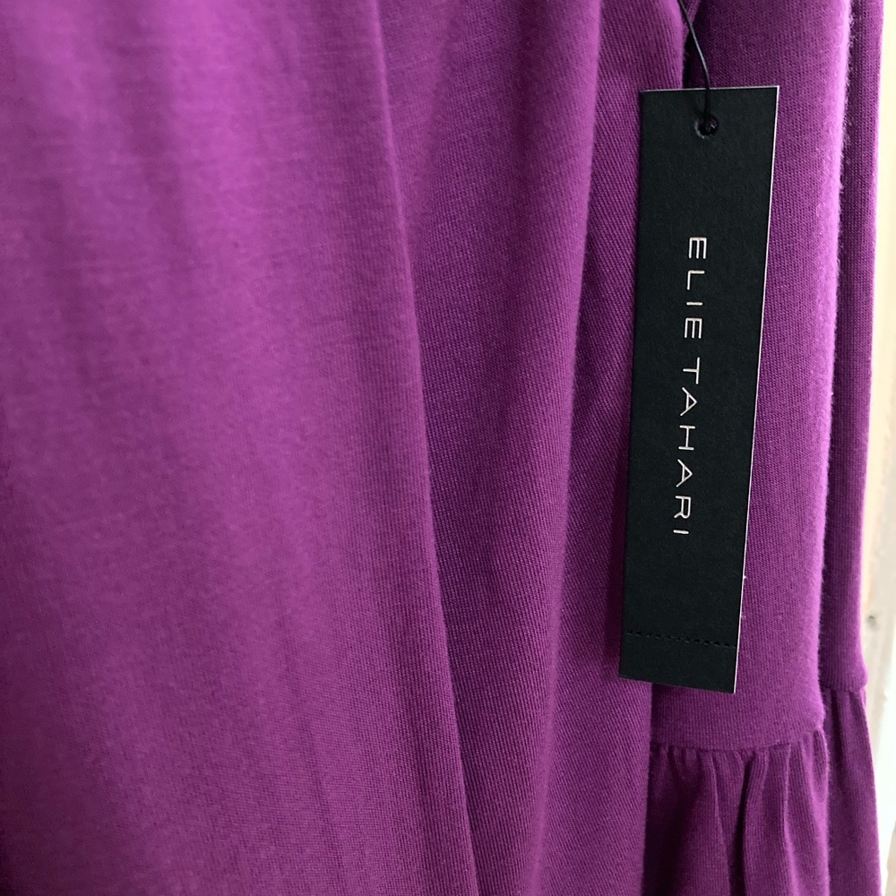 Elie Tahari MASON KNIT TOP NWT!!Magenta SZ L - Picture 9 of 11